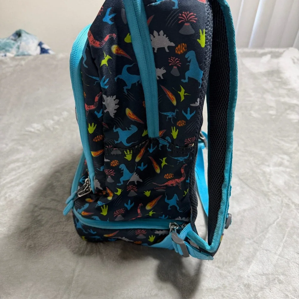 Bentgo Kids 2-in-1 Backpack Insulated Lunch Bag Dinosaur Print Navy Blue BGKBP-D